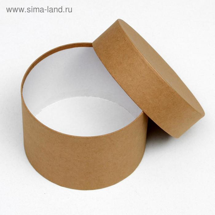 Набор круглых коробок 5 в 1 "Крафт однотонный", 23 х 23 х 14 - 15 х 15 х 10 см