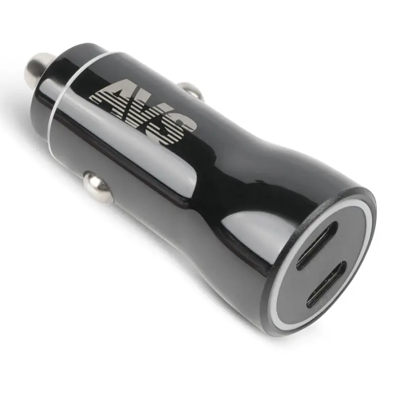 USB автомобильное зарядное устройство AVS 2 порта UC-740 (PD Type C 40W)