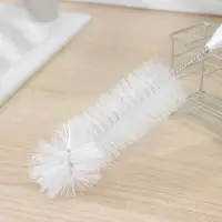 Ёрш для посуды Доляна Meli, 34&times;6 см, бамбуковая ручка, замшевая петелька