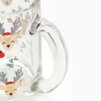 Кружка новогодняя стеклянная &laquo;Милые олени&raquo;, 300 мл