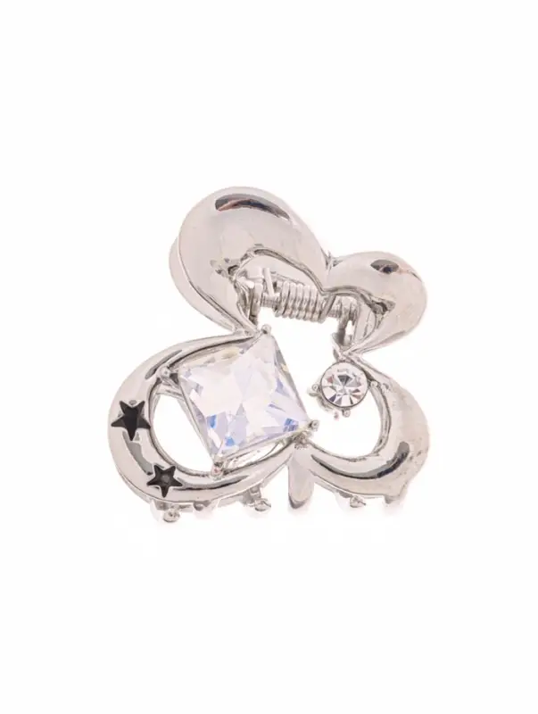 Крабик для волос &laquo;Эйвери стиль&raquo;, бабочка, 3 см, серебристый