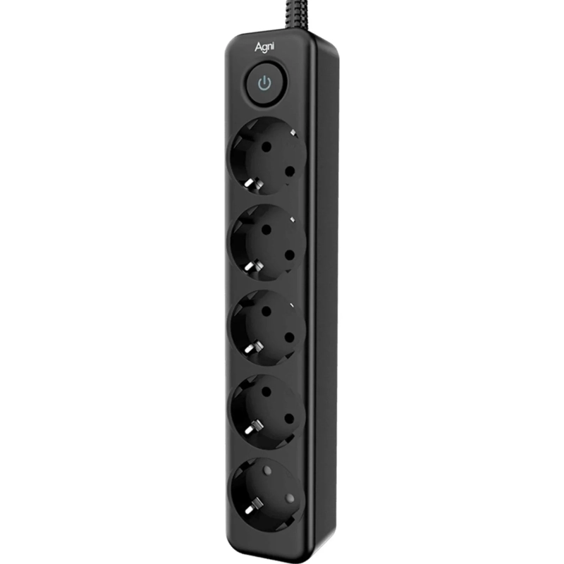 Сетевой фильтр AGNI 5р/5м,черный(TP-FD5E-5m-black)