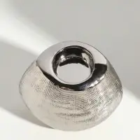 Подсвечник на 1 свечу &laquo;Глория&raquo;, d=4 см, серебро, 12.5&times;8&times;12 см