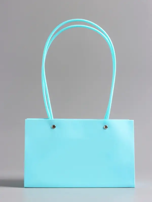 Сумка переноска для цветов, влагостойкая, тиффани, 22&times;10.5&times;13.5 см