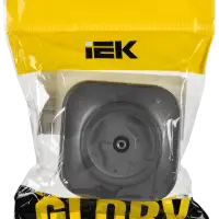 GLORY Розетка для открытой установки TV РТВ20-ХСм сталь матовый IEK