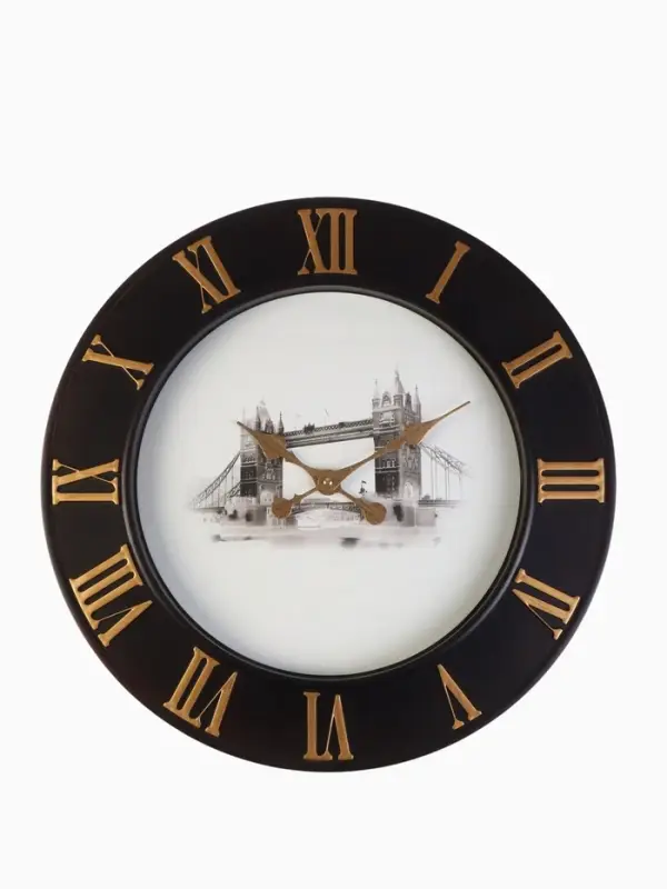 Часы настенные интерьерные &laquo;Лондонский мост&raquo;, бесшумные, плавный ход, d=50 см