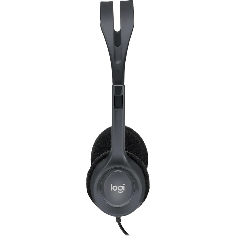 Гарнитура проводная Logitech Headset H111 Stereo grey каб.1.8м (981-000588)