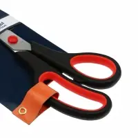 Ножницы канцелярские 23 см, ручки пластиковые с резиновыми вставками