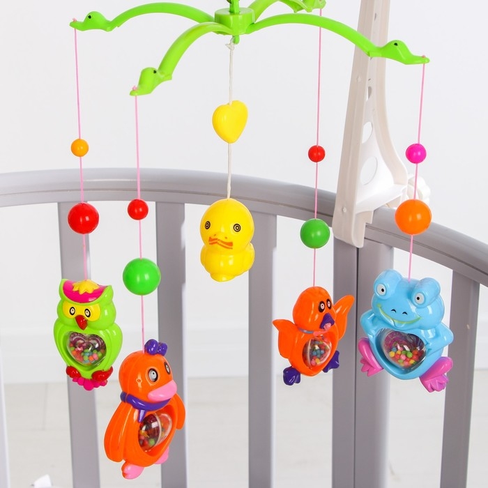 Мобиль музыкальный на кроватку «Солнышко. Лесные жители», заводной, Крошка Я Мобиль музыкальный на кроватку «Солнышко. Лесные жители», заводной, Крошка Я