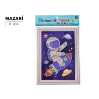Алмазная мозаика &laquo;Космонавт&raquo;, картонная основа, 17.5&times;24 см, частичная выкладка
