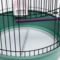 Клетка для птиц, 33&times;77 см, круглая, трехярусная сварная, малый поддон, МИКС