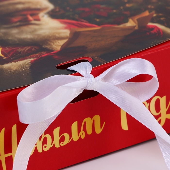 Новый год. Коробка подарочная новогодняя складная, упаковка, «С Новым Годом», 16 × 12 × 5 см. Новый год. Коробка подарочная новогодняя складная, упаковка, «С Новым Годом», 16 × 12 × 5 см.