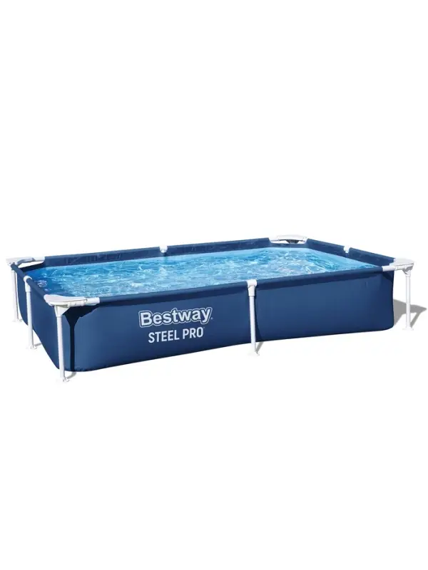 Бассейн каркасный Bestway Steel Pro 56401, 221&times;150&times;43 см, прямоугольный