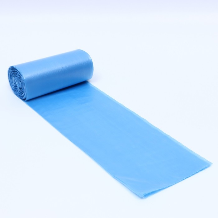 Мешки для мусора в рулоне  Мешки для мусора в рулоне "UpakLand" 60 л, голубые,ПНД, толщина 15 мкм, 30 шт