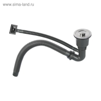 Мойка кухонная GERHANS K35043B, врезная, 500х430х220 мм, с сифоном, цвет графит