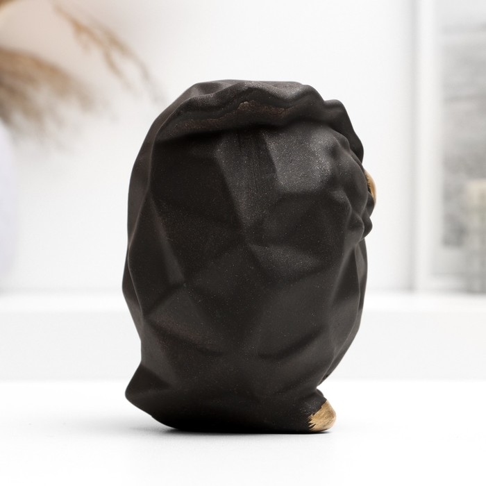 Копилка Копилка "Сова оригами" черная, 12х10х14см