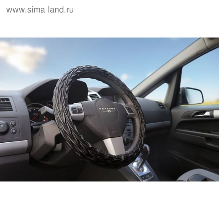 Оплетка на руль кожаная Senator Dakota Оплетка на руль кожаная Senator Dakota "L",d=40см,чёрный