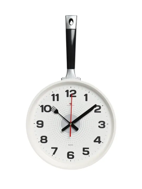 Часы настенные интерьерные &laquo;Сковорода&raquo;, для кухни, бесшумные, плавный ход, 25&times;43 см, белые, от батарейки 1&times;АА