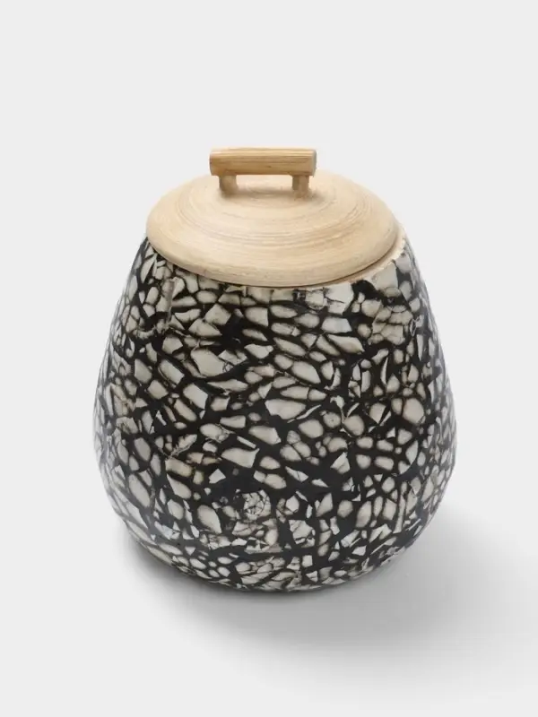 Банка для сыпучих продуктов, 13&times;13&times;13.5 см, бамбук