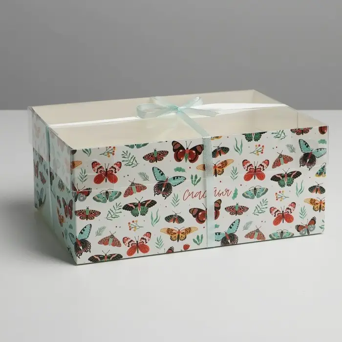 Коробка для капкейков, кондитерская упаковка, 6 ячеек «Бабочки», 23 х 16 х 10 см Коробка для капкейков, кондитерская упаковка, 6 ячеек «Бабочки», 23 х 16 х 10 см