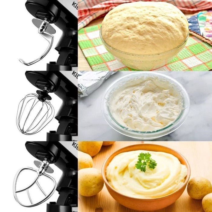 Миксер Kitfort КТ-3413, планетарный, 2000 Вт, 10/2/1.5 л, 6 скоростей, серебристый Миксер Kitfort КТ-3413, планетарный, 2000 Вт, 10/2/1.5 л, 6 скоростей, серебристый