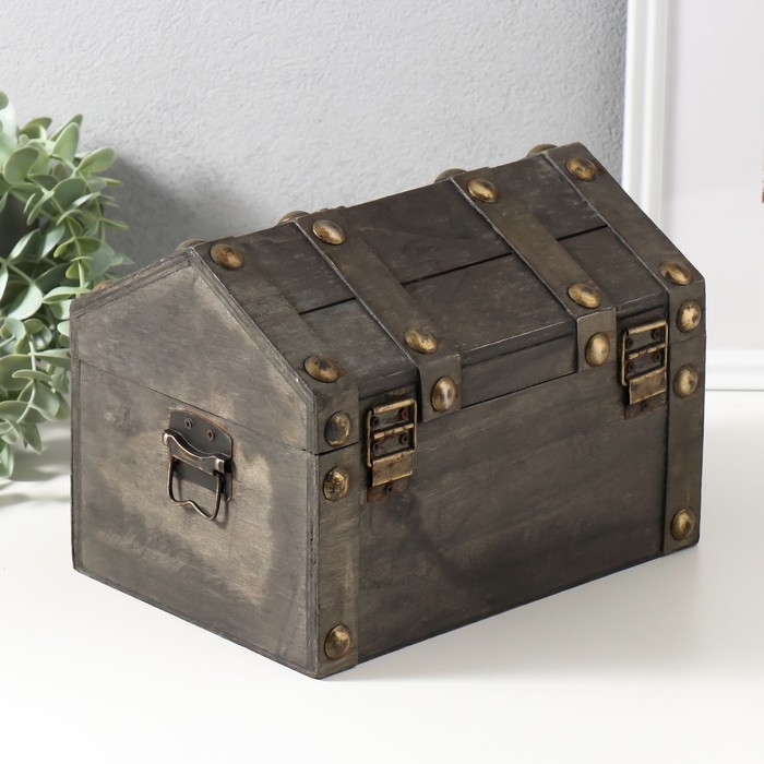 Шкатулка для украшений «Сундук. Леон», дерево, коричневый, 24×17×18.5 см Шкатулка для украшений «Сундук. Леон», дерево, коричневый, 24×17×18.5 см