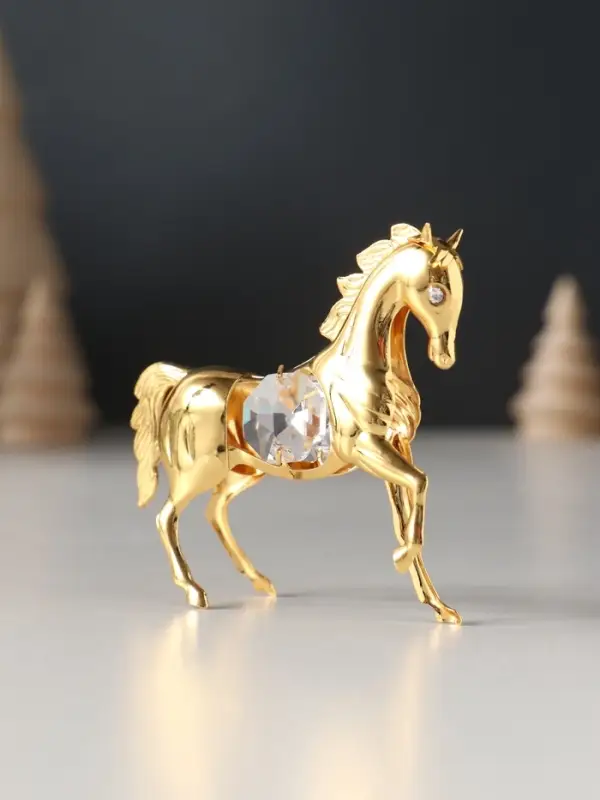Сувенир Лошадка маленькая с 2-мя прозрачными хрусталиками, 7х2х6 см. Сувенир Лошадка маленькая с 2-мя прозрачными хрусталиками, 7х2х6 см.