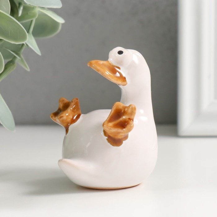 Сувенир керамика Сувенир керамика "Утёнок с лапками вверх" 4,9х5,9х6,5 см