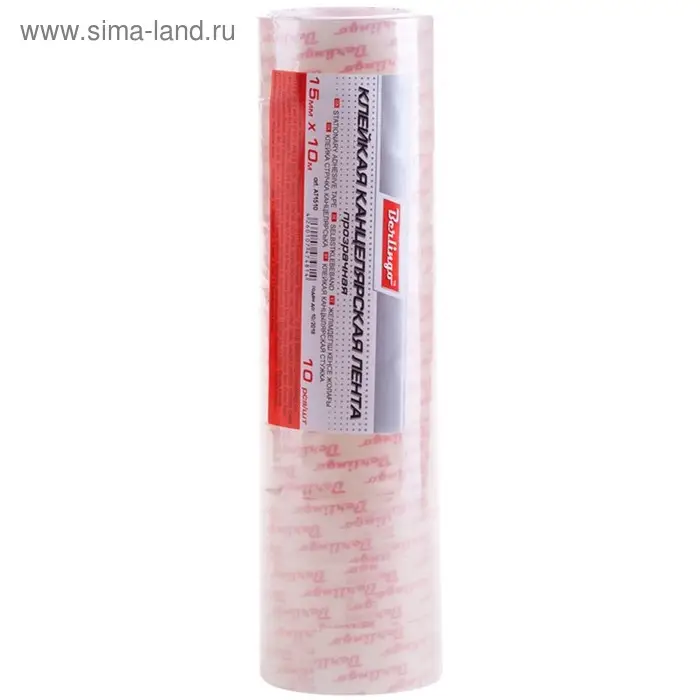 Клейкая лента канцелярская 15 мм х 10 м Berlingo, прозрачная Клейкая лента канцелярская 15 мм х 10 м Berlingo, прозрачная