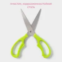Ножницы кухонные Доляна &laquo;Саймон&raquo;, 23 см, зелёные