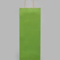 Пакет под бутылку бумажный &laquo;Зеленый&raquo;, 15&times;39&times;8 см, 80 г/м&sup2;