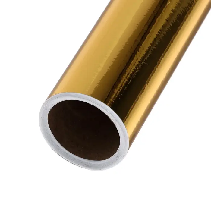 Плёнка самоклеящаяся, металлизированная, золотая, 0.45&times;3 м, 30 мкм