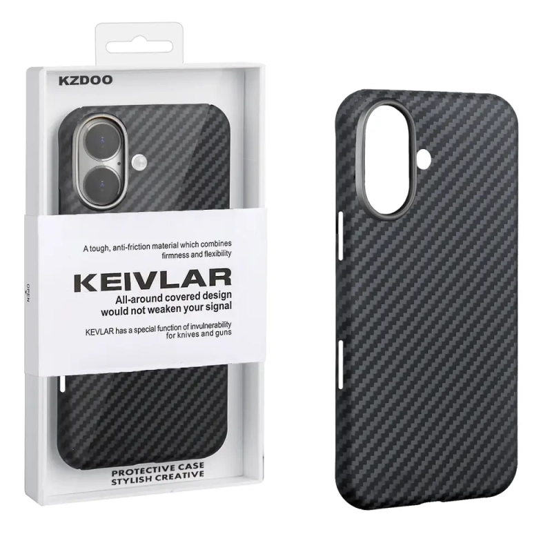 Чехол iPh 16 Kevlar Black K-DOO Чехол iPh 16 Kevlar Black K-DOO