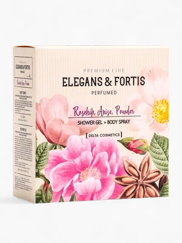 Набор женский VEGAN.Love.Studio  Набор женский VEGAN.Love.Studio "Rosehip, Anise, Powder": гель для душа 300 мл + спрей для тела 150
