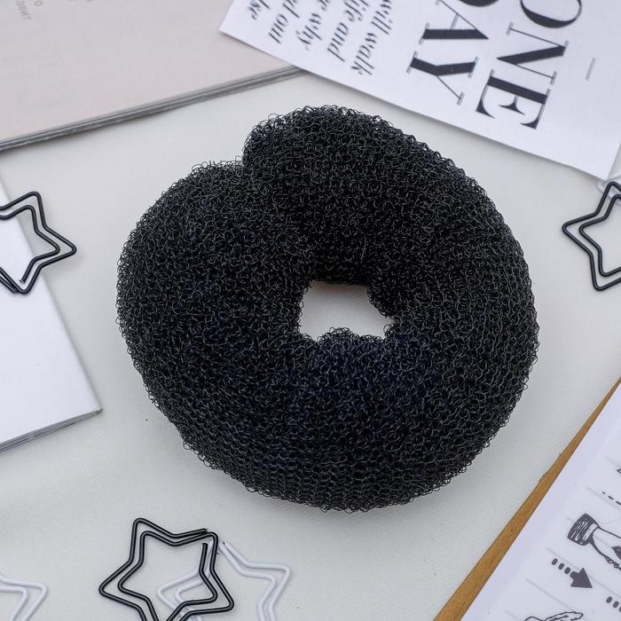 Валик на кнопке для создания пучка 4,5х17 см, чёрный Валик на кнопке для создания пучка 4,5х17 см, чёрный