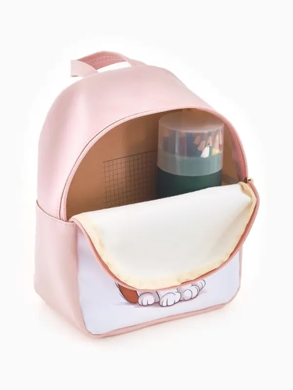 Рюкзак дет 18*8*23 см, Кот, отд на молнии, розовый Рюкзак дет 18*8*23 см, Кот, отд на молнии, розовый