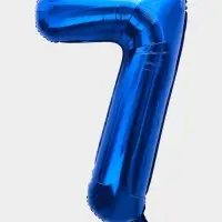Воздушный шар фольгированный 40" &laquo;Цифра 7&raquo;, темно-синий
