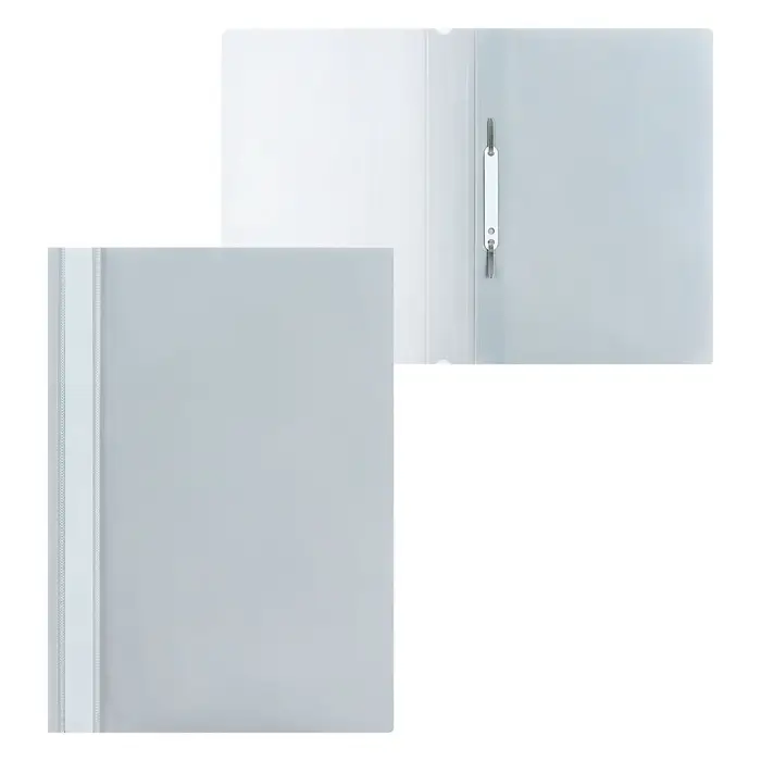 Набор папок-скоросшивателей А4, 5 штук, Calligrata, 180 мкм, с прозрачным верхом, серый