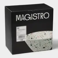 Салатники Magistro Terazzo, 1.4 л, 20&times;9 см, набор 2 шт., фарфор, белые
