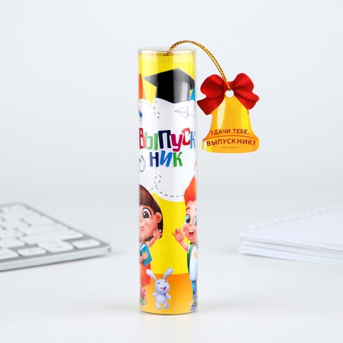 Ручка шариковая в тубусе, пластик, синяя паста, 1.0 мм «Выпускник» Ручка шариковая в тубусе, пластик, синяя паста, 1.0 мм «Выпускник»