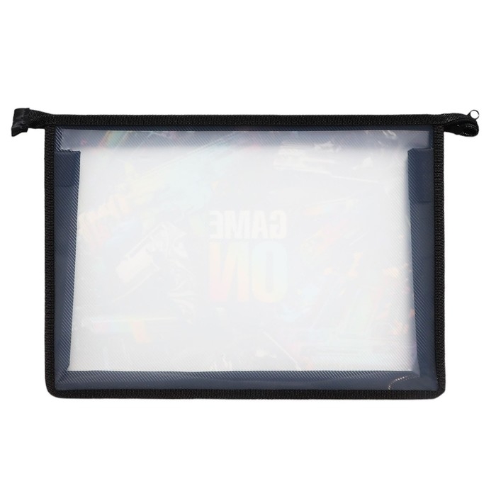 Папка для тетрадей А4, 325 х 230 х 55 мм, молния сверху, пластиковая, ПМ-А4-29 Calligrata  Папка для тетрадей А4, 325 х 230 х 55 мм, молния сверху, пластиковая, ПМ-А4-29 Calligrata "Game"