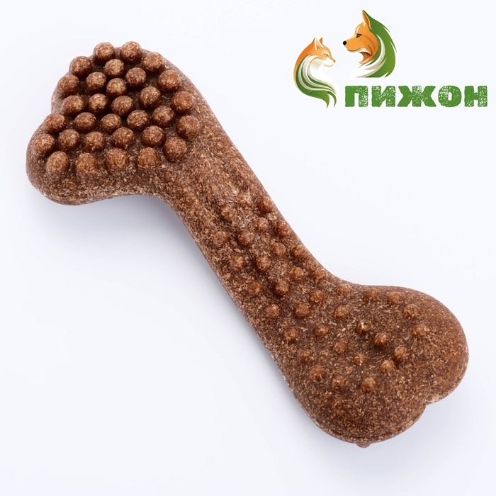 Игрушка для собак Игрушка для собак "Колючая кость", TPR+Бамбук, массажная,18 х 7