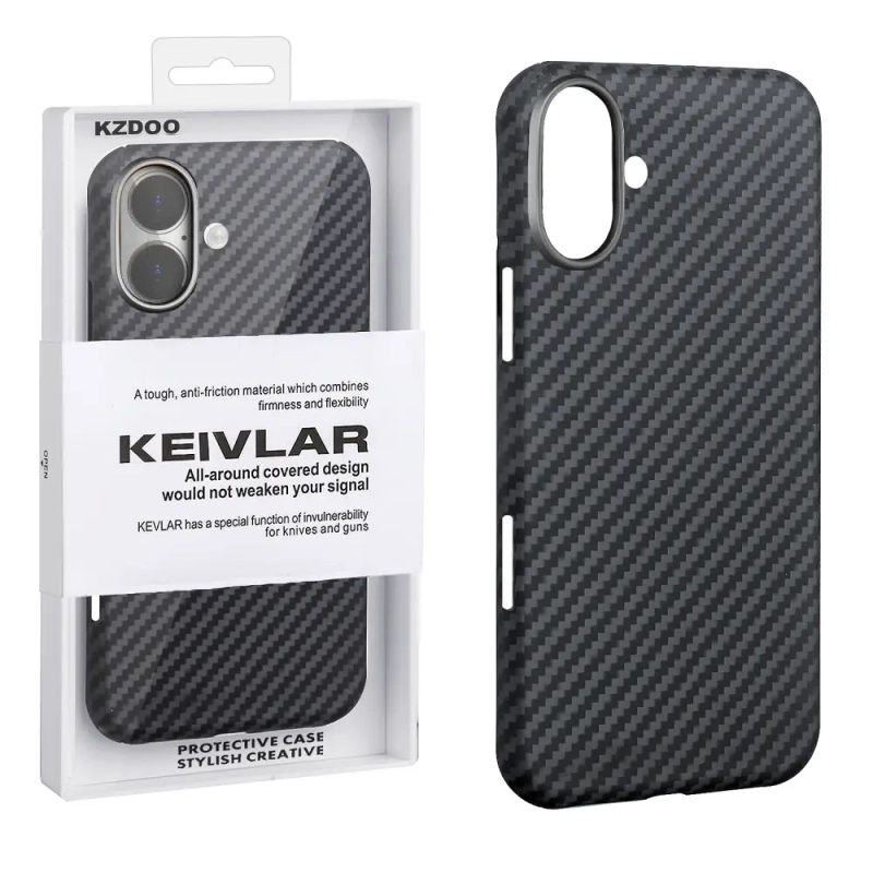 Чехол iPh 16 Plus Kevlar Black K-DOO