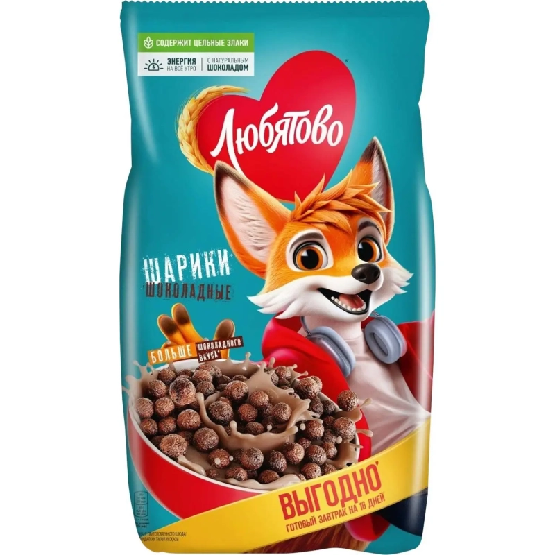 Шарики Любятово шоколадные, 500г