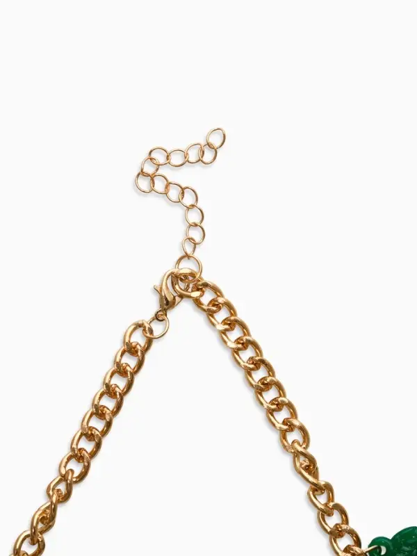 Цепь с подвесами &laquo;Вишня&raquo;, L=45 см, красный, зелёный в золоте