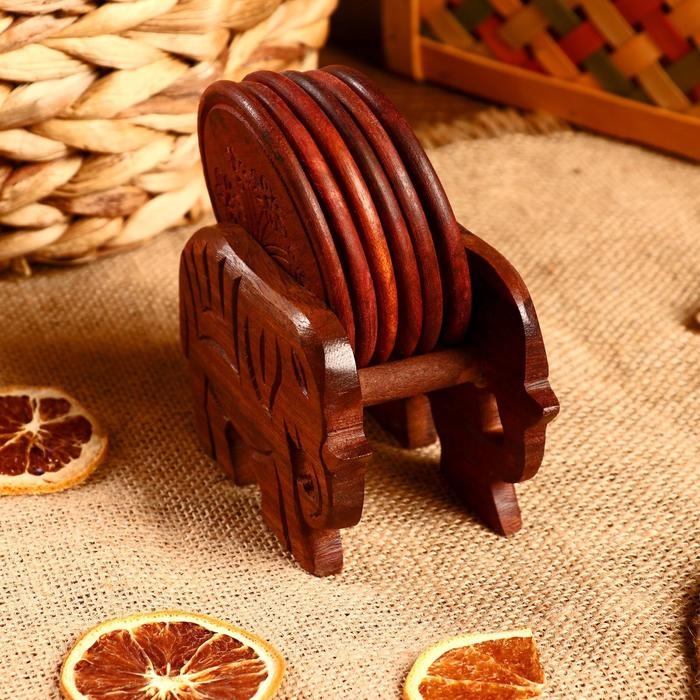 Подставки под горячее Подставки под горячее "Слоник" (набор 6 штук) 6,5х12х12 см