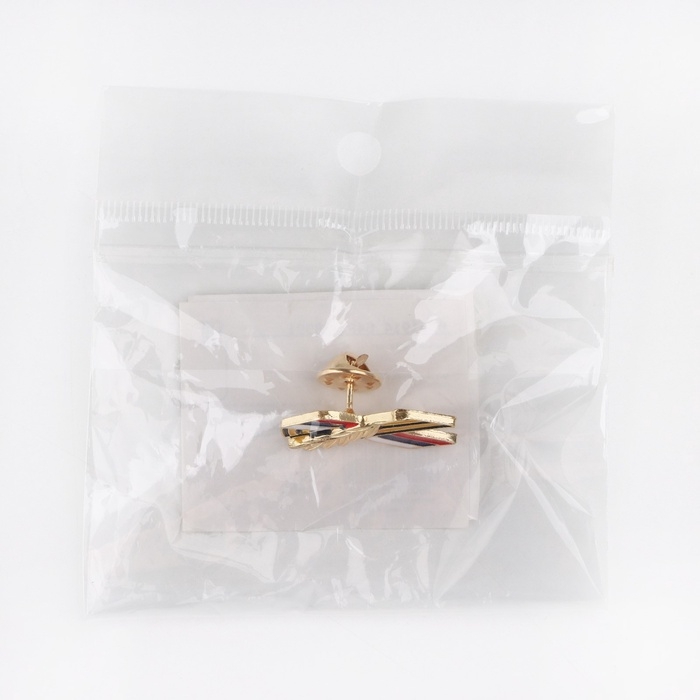 Значок на 9 мая &laquo;Георгиевская лента&raquo; , 1.7&times;3 см