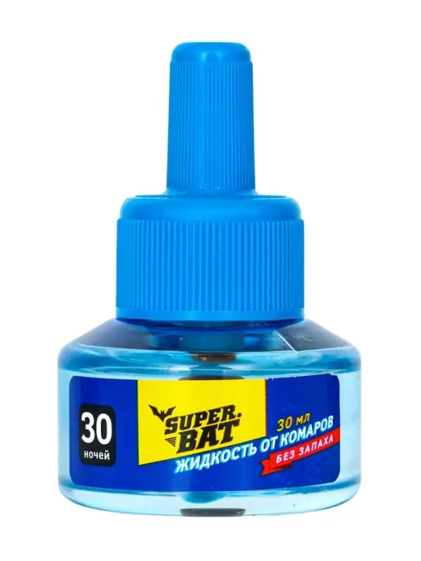 Дополнительный флакон-жидкость от комаров SuperBAT, 30 ночей, 30 мл