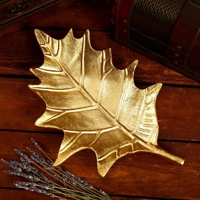 Блюдо Блюдо "Лист дерева" алюминий 27х17х7 см