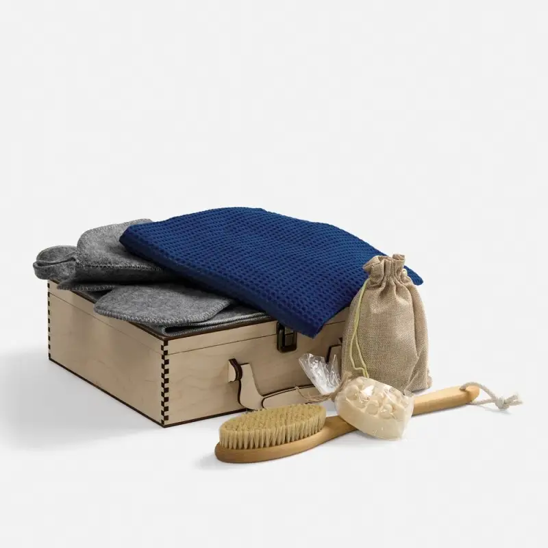 Банный набор Great Heat Therapy, мужской, темно-синий